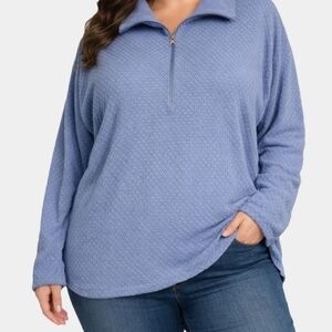 Columbia 1/2 Zip Long Sleeve Quilt Pattern Fleece Pullover Sweatshirt Size 2X